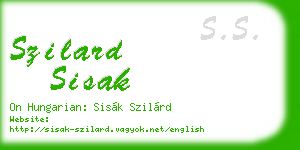 szilard sisak business card