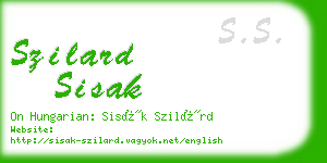 szilard sisak business card